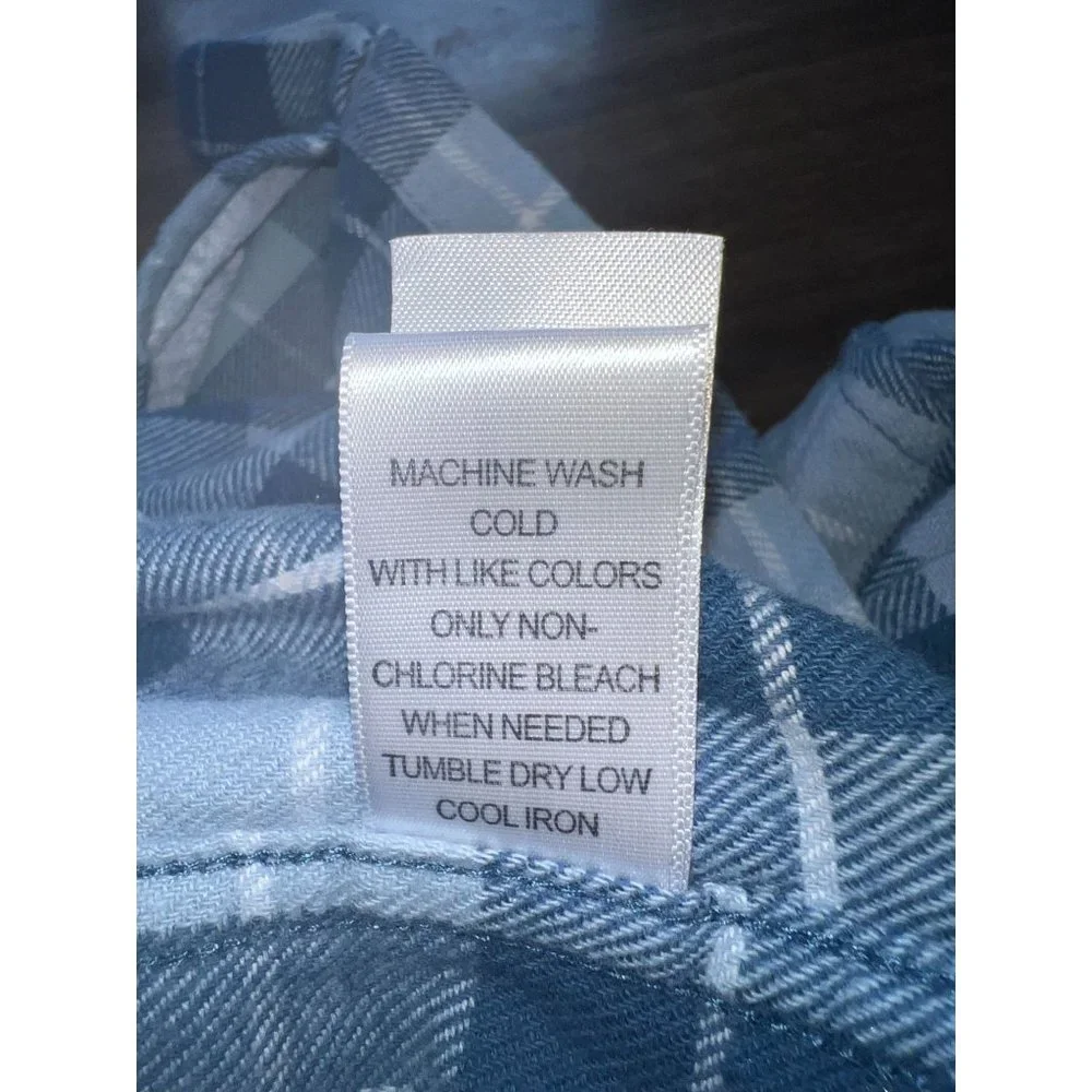 Pacsun Shirt Mens Small Blue Plaid Short Sleeve Button Front - Picture 8 of 9